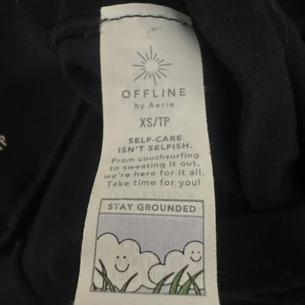 Aerie OFFLINE Real Me High Rise Flare Leggings Black XS - Picture 5 of 8